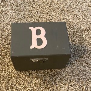 Black and Cream Wooden Box
